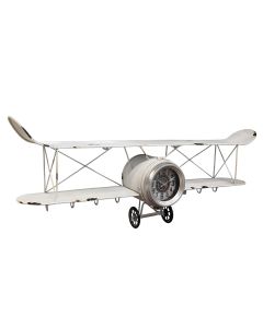 Wall clock, Plane, metal, bronze,  85x175xH34cm