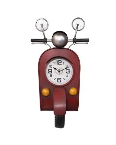 Wall clock, Vespa Moto, metal, red,  18x9xH38 cm