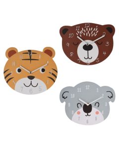 Wall clock, Animal, mdf, colorful, 26 cm