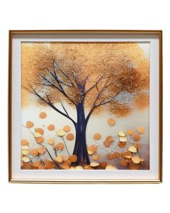 Printed picture ''Leaves'', kornizë MDF, colorful, 40 x 40 cm