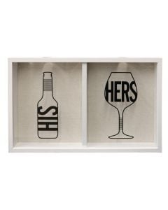 Décor frame, mdf, white/black