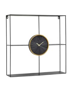 Wall clock, metal, black, 63.5x14.5xH63.5 cm