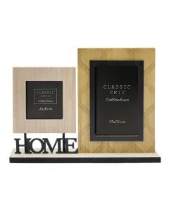 Photo frame, wood/glass, brown/black, 30x6.5xH21.5 cm
