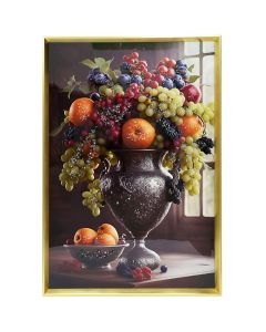 Printed picture, Fruits, mdf frame, multicolor, 60xH90 cm