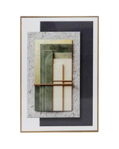 Printed picture, Abstract, mdf frame, multicolor, 40xH60 cm