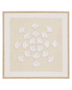 Canvas, 3D, MDF frame, beige/white, 78xH78 cm