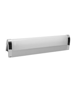 Wall lamp T5 1x8W  chrome color, white glass , bulb incl.