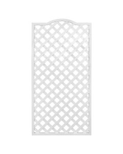 Treated wooden fence, 90x180 cm, frame thickness 35x35 mm, post thickness 5x35 mm, square 65x65 mm, white color