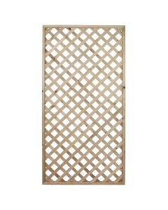 Treated wooden fence, 100x200 cm, frame thickness 33x33 mm, post thickness 6x35 mm, square 65x65 mm, natural color