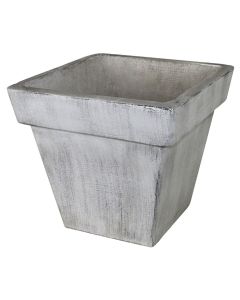 Flower pot, fiber clay, white, 36.5x36.5xH33.5 cm