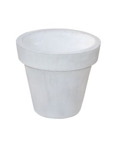Flower pot, fiber clay, white, Ø36.5 xH33.5 cm