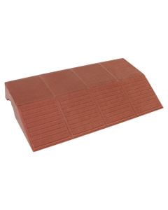Plastic male finishing tile 20.5x40x4.8cm, terracotta color