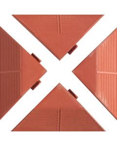 Plastic angels tiles 20x20x27xH4.8cm terracotta color ( 4 pc)