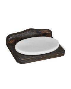 ''Mathilde''-Soap holder ceramic+wood
