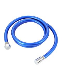 Shining blue shower hose