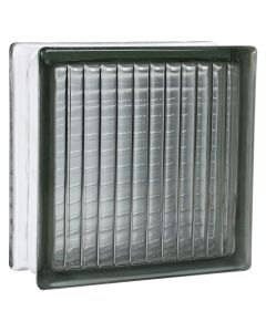 "Paralel Grey"   glass block19x19x8cm.