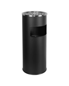 Ash bin, 17 lt, ALL 4 BATH, stainless steel, black, Ø20.5 xH60.5 cm