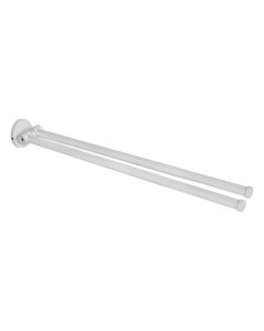 One double swivel towel rail white
