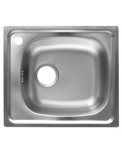 Sink, 1 bowl, CM, stainless steel, silver, 44x50xH15 cm