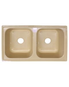 Sink, 1 bowl, left, PLADOS, granite, white, 86x50xH20 cm