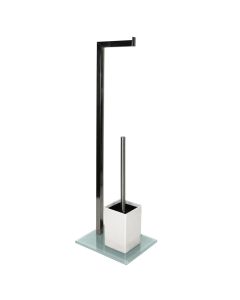 Free standing toilet brush, white color