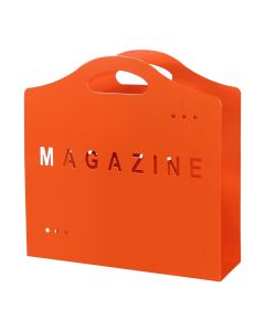 DUBAI magazine and newspaper holder orange metal 39x10xH39cm.