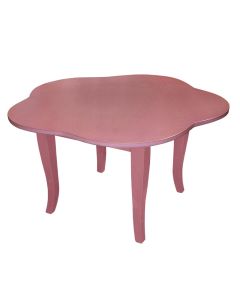 Wooden kids table Dia. 80xH51cm, violet & blue