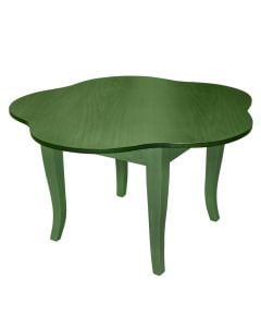 Wooden kids table Dia. 80xH51cm,  green & violet