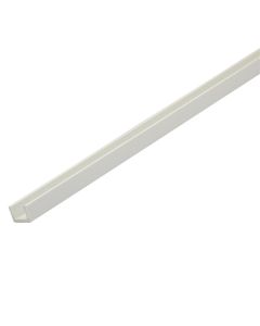Profile U 2.6m white PVC mat 10X21X10X1mm