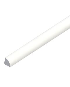 Square profile 2.6m of white PVC mat 14X14mm