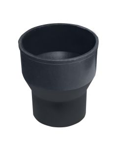 Long reducing PVC Ø100xØ125mm, black