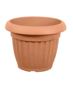 Round flower pot, HOME DESIGN, plastic, terracota, Ø16 xH12.5 cm