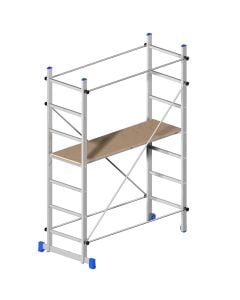 SUPERMINIO aluminium scaffolding total height m 2,18,base size cm 55x155, total load permetted kg 120