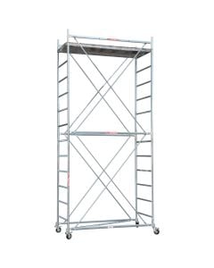 GRIM galvanized steel scaffolding, total hight m 3,70 with n. 2 semi-platforms