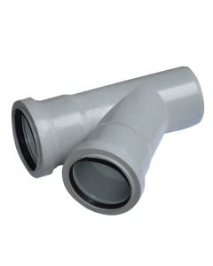 Branch, polypropylene, Ø75mm, with rubber