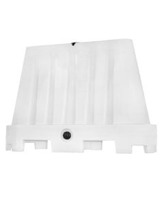 Restrictive barrier, merged, plastic, size 100x40x70cm, white, for temporary works