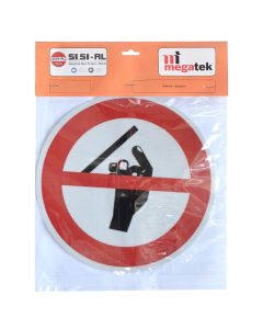 Construction signs, it is forbidden to break the mechanism, ᴓ20 cm