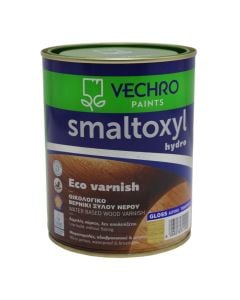 Ecological paint for wood, Vechro Smaltoxyl Hydro Varnish, transparent 20, 15 - 20 m²/lt, 1-2 hours drying, glossy effect
