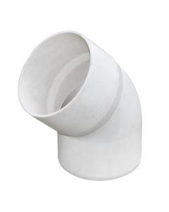 Elbow PVC Ø125mm 45 ° white