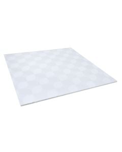 Decorative board for hanging ceilings, 60x60 cm x 7mm, gypsum, pvc, aluminum