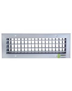 Aluminum ventilation grill, 35x10 cm, with two row