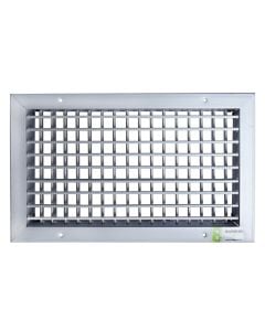 Aluminum ventilation grill, 35x20 cm, with two row