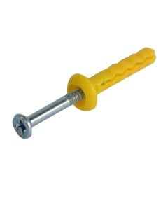 Plastic lids and screw, 6x35mm, 200 pcs/box