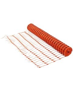 Flexible plastic recesses with orange holes for the site retread, 50 m x 1 m