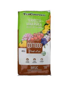 Soil, TerComposti, universal for outdoor environment, bag/45 l, substrate flower and plants  and above for vegetables