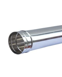 Flat tube, stainless 304, Ø100 mm, length 500 mm