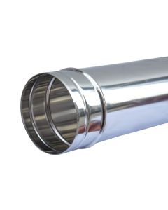 Flat tube, stainless 304, Ø200 mm, length 500 mm