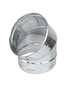Elbow 45°, stainless 304, Ø250 mm, flat