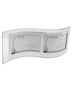 GLASS FRAME WITH STAINLESS STEEL INLAY 2X(10X15CM)
