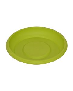 Round flower pot saucer, GERBER, plastic, green, Ø8 xH1.5 cm